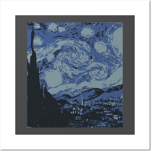 Abstract Starry Night Wall Art by |NAME|